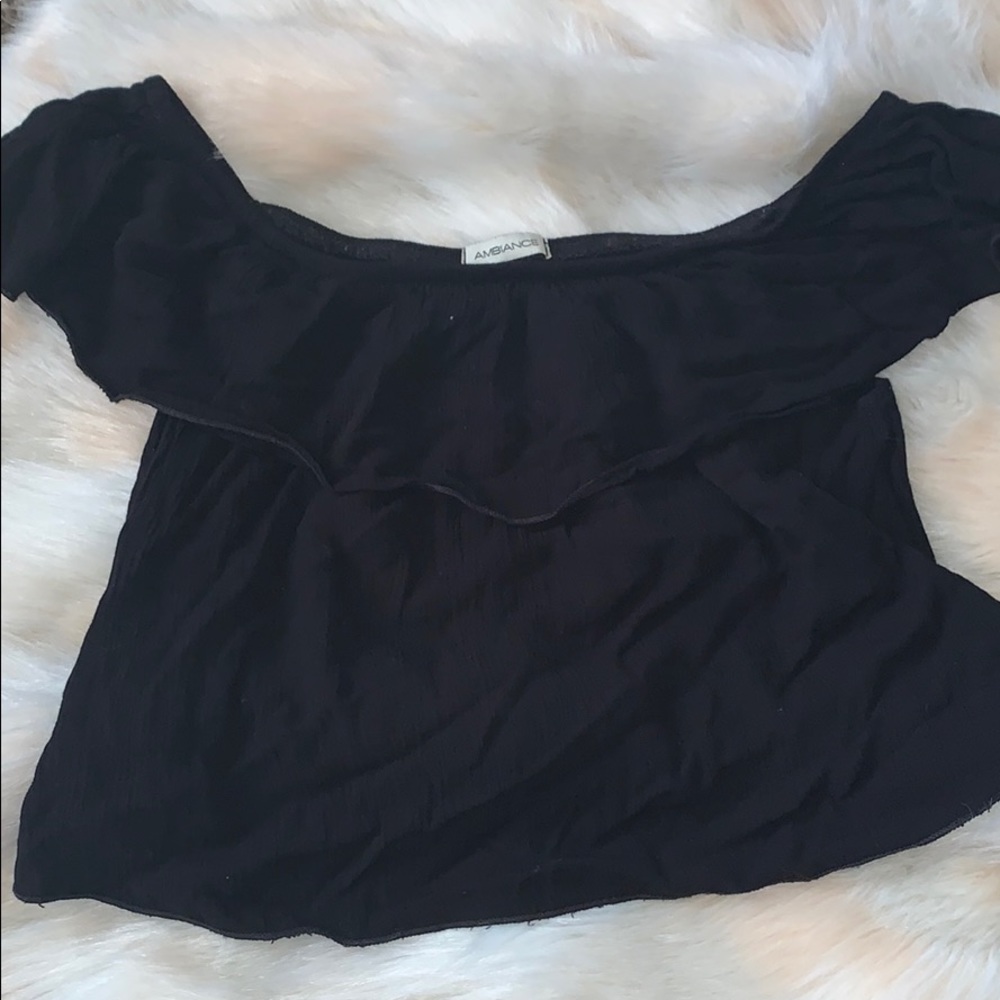 AMBIANCE black off the shoulder crop top